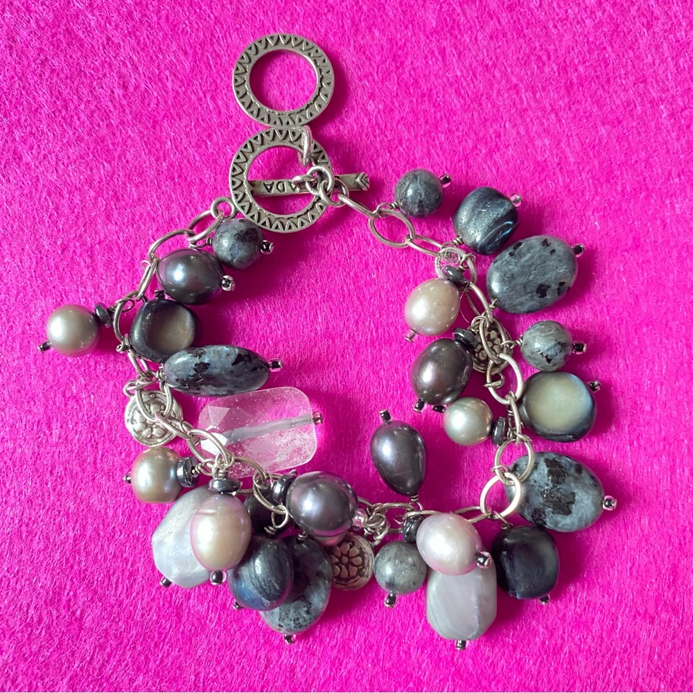 SILPADA Elegant 925 sterling silver and multiple gems Bracelet